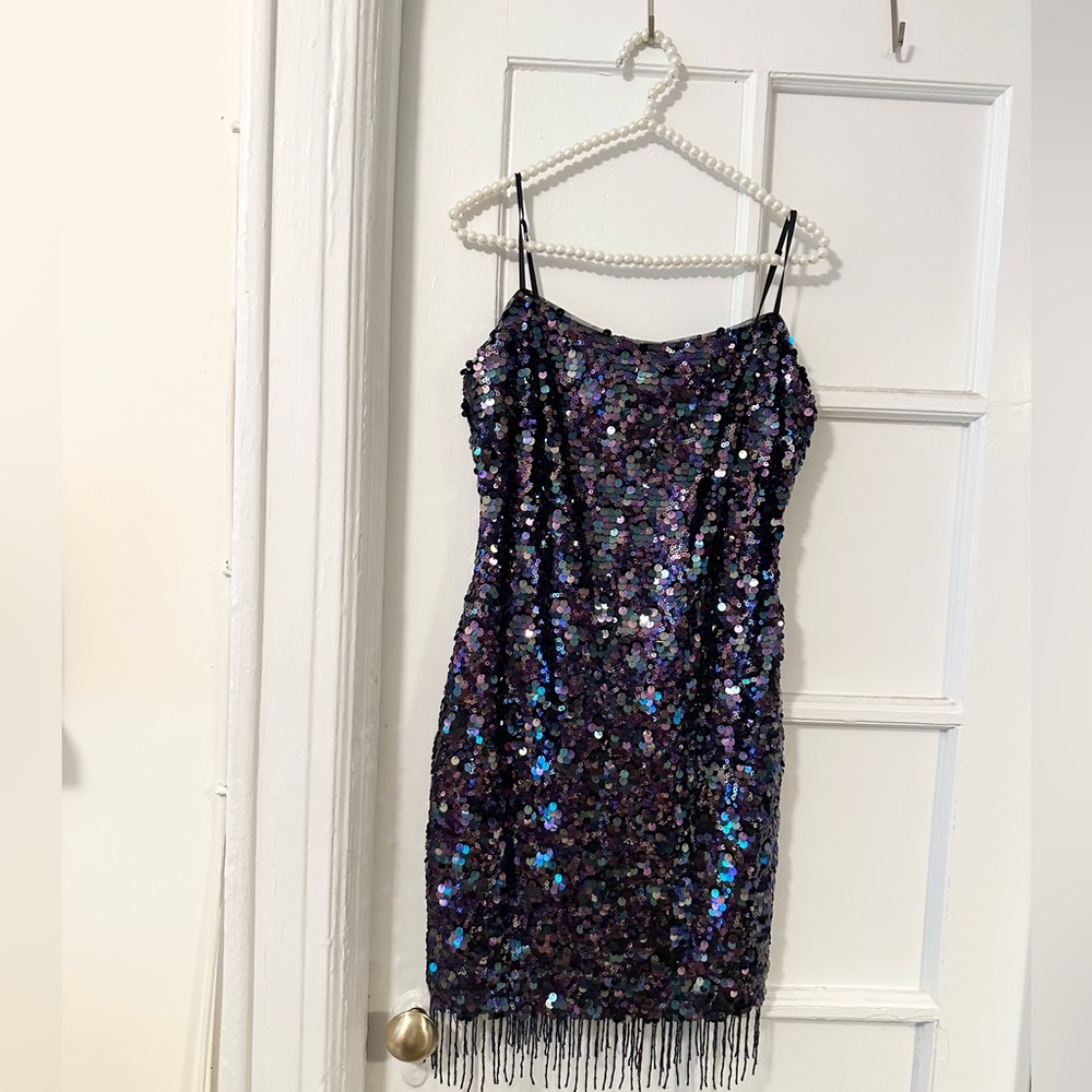 GUESS Sequin Multicolored Dress Size 8